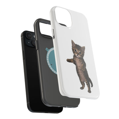 Cute Standing Kitten Magnetic Phone Case
