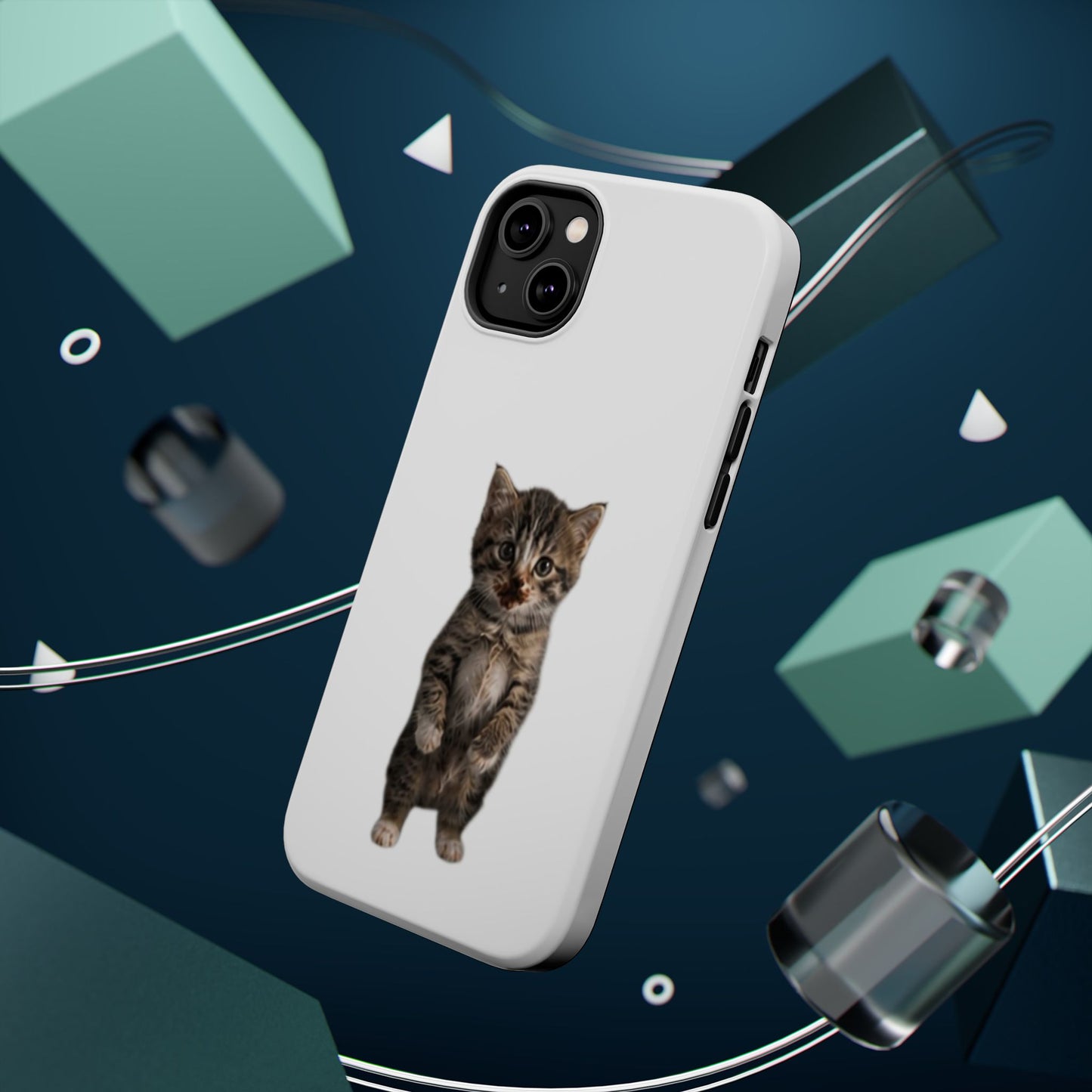 Cute Standing Kitten Magnetic Impact-Resistant Phone Case