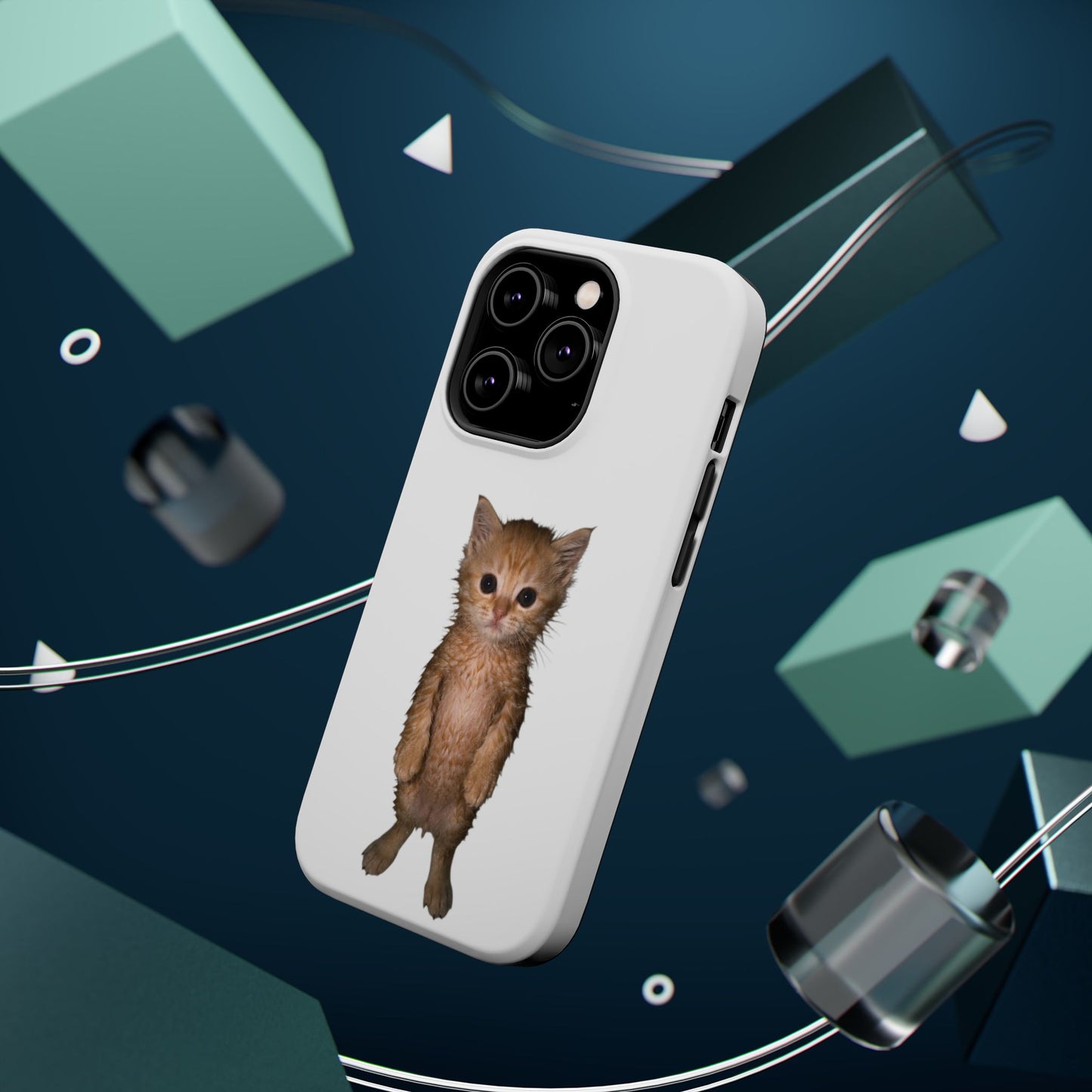 Cute Standing Kitten Magnetic Impact-Resistant Phone Case
