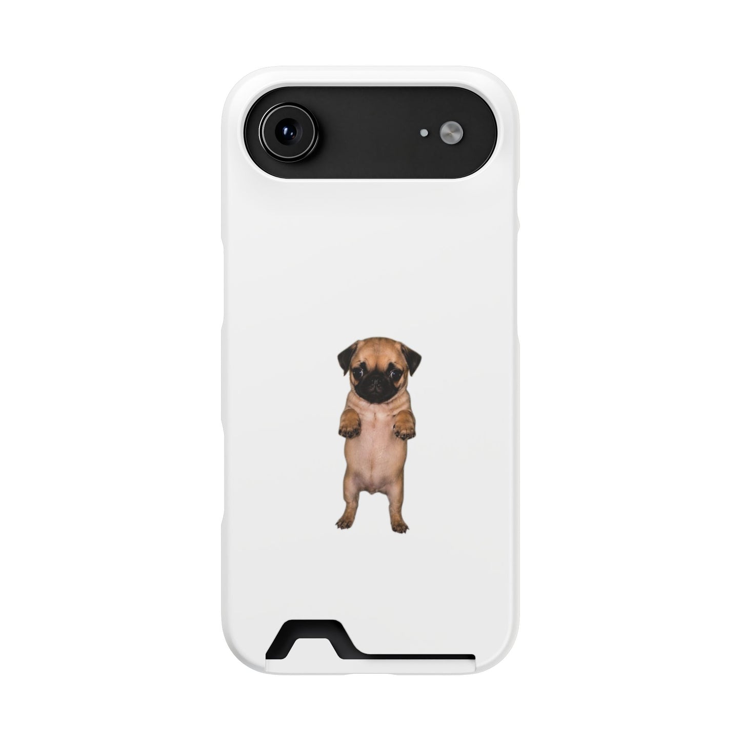Cute Standing Pug Phone Card Case