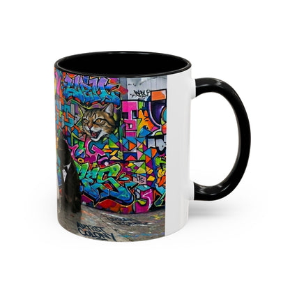 Graffiti Pets Coffee Mug — Colorful Street Art Dog & Cat Accent Mug (11/15oz)
