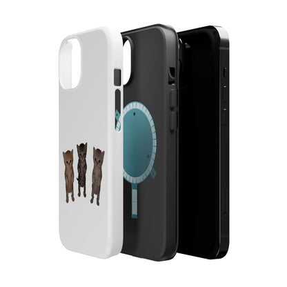 Cute Standing Kittens Magnetic Impact-Resistant Phone Case