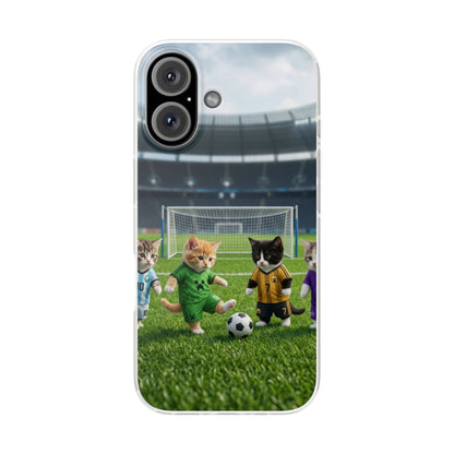 Cute Soccer Cats Phone Case — Kawaii Football Kit iPhone Cover