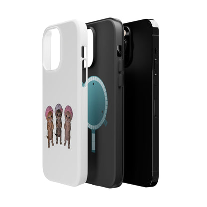 Cute Standing Kittens with Shower Caps  Phone Case