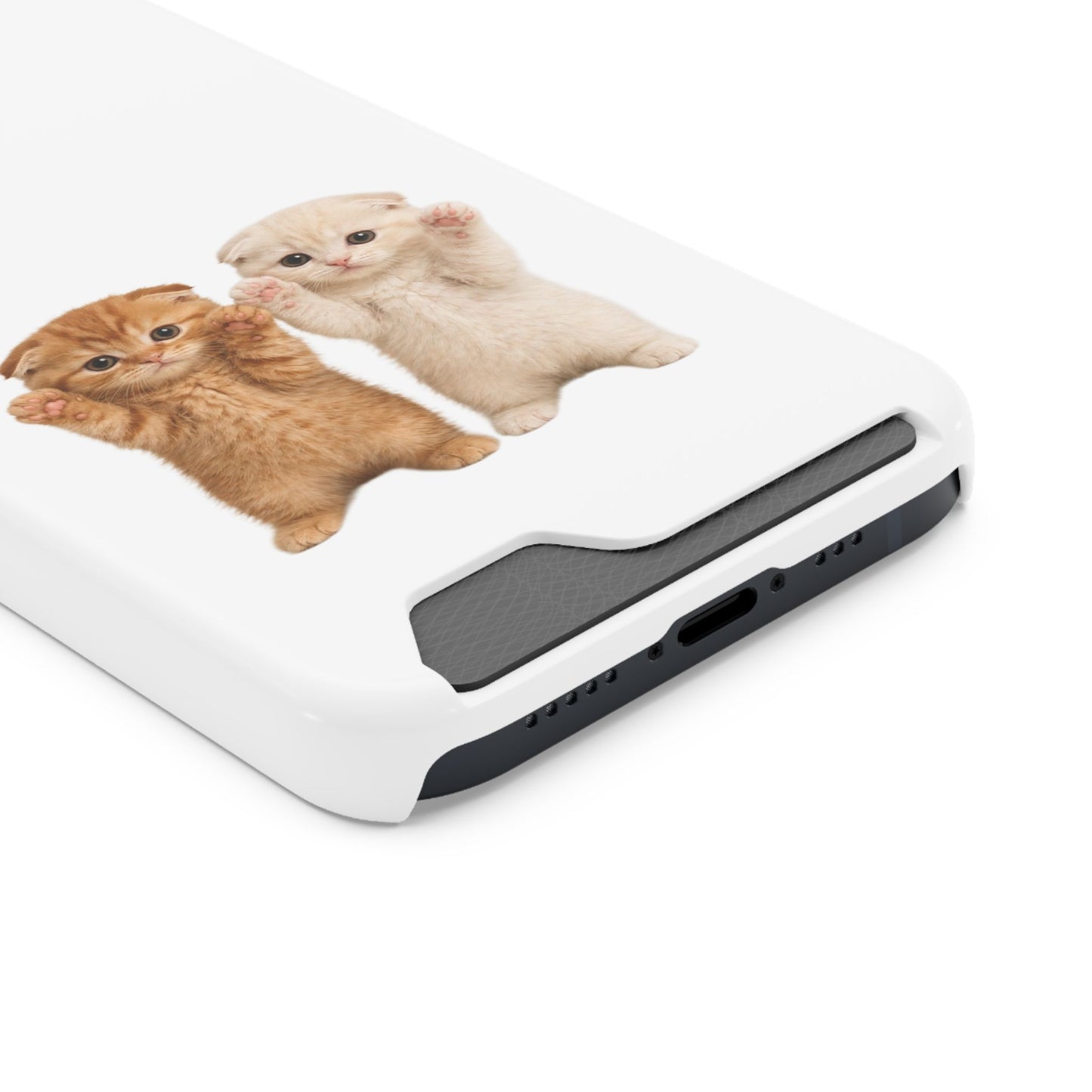 Cute Kittens Phone Case with Card Holder