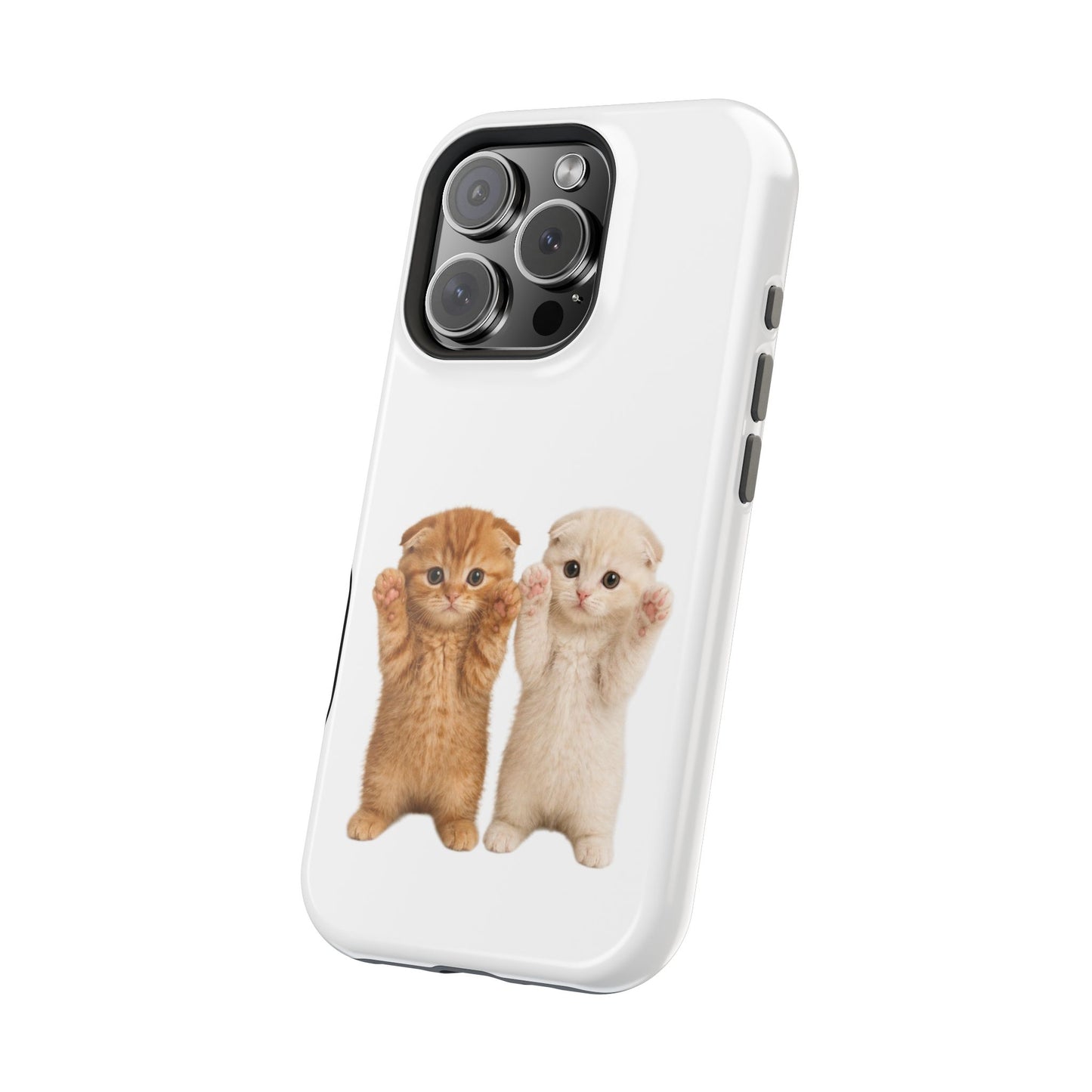 Cute Raising Paws Kittens Magnetic Impact-Resistant  Phone Case