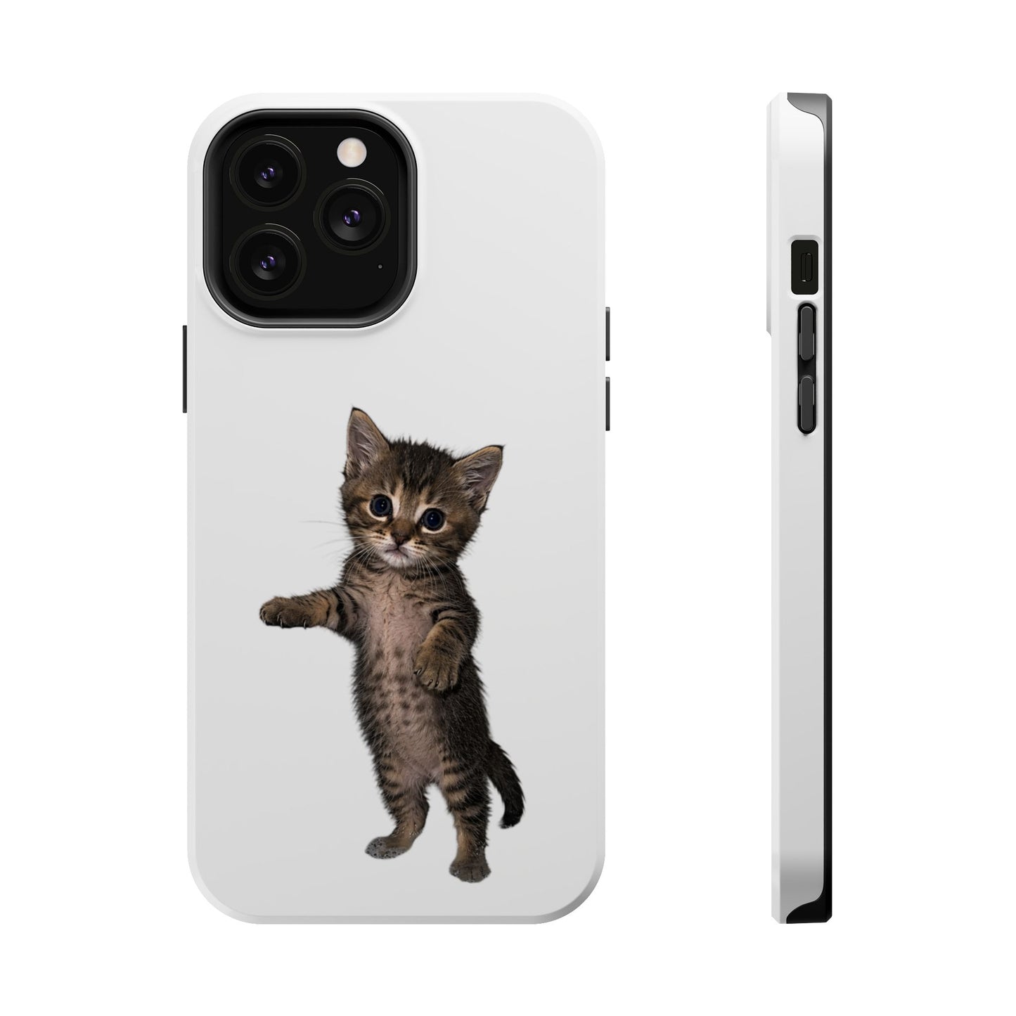 Cute Standing Kitten Magnetic Phone Case