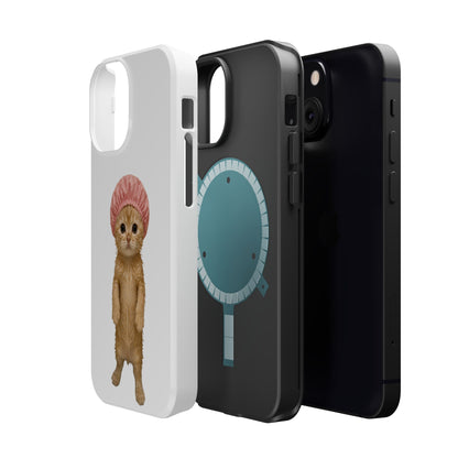 Cute Kitten in Shower Cap Magnetic Impact-Resistant Phone Case