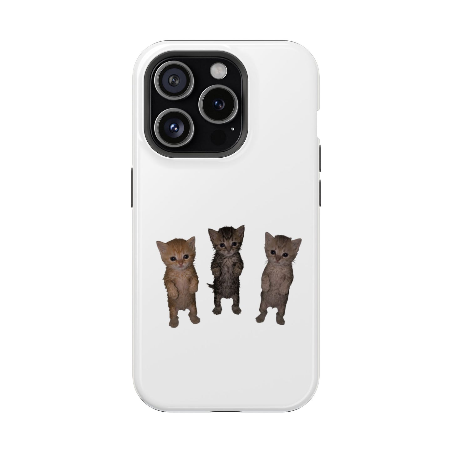 Cute Standing Kittens Magnetic Impact-Resistant Phone Case