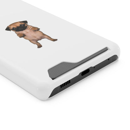 Cute Standing Pug Phone Card Case