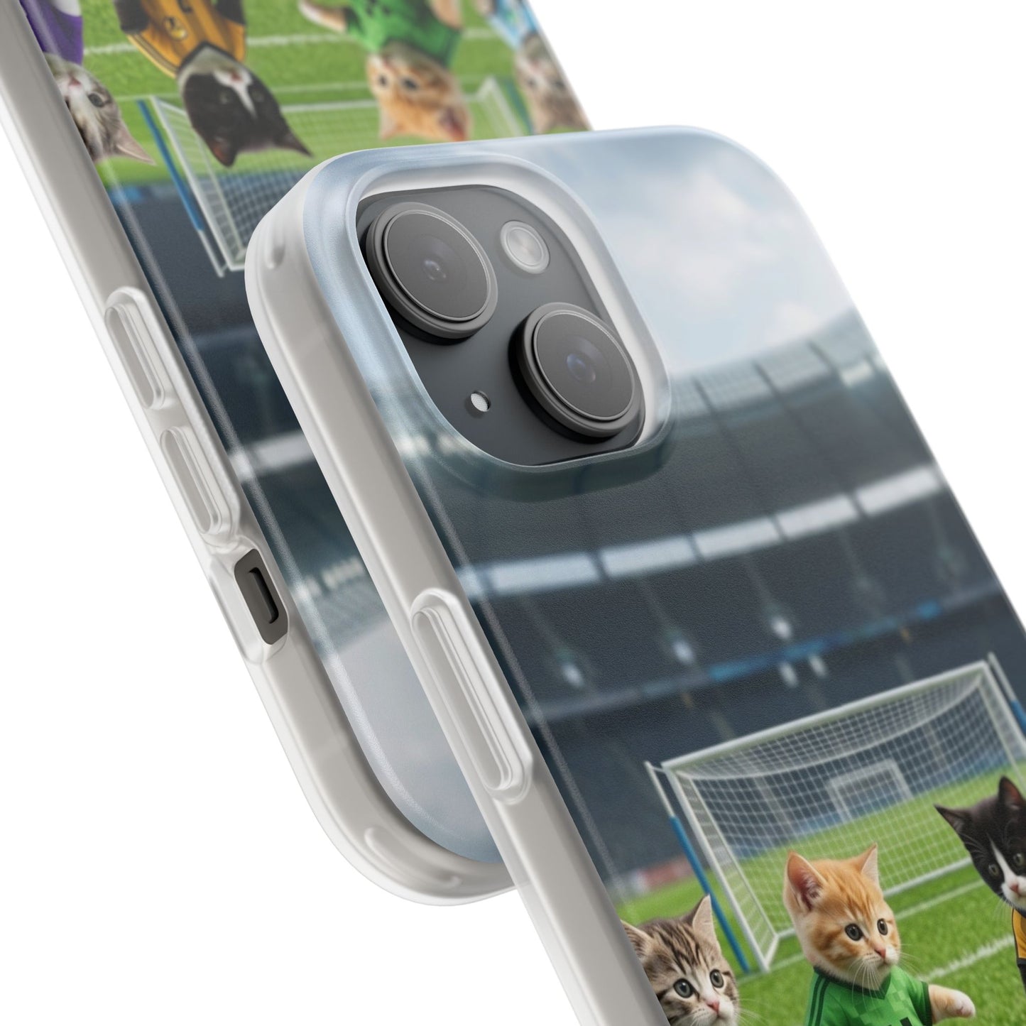 Cute Soccer Cats Phone Case — Kawaii Football Kit iPhone Cover