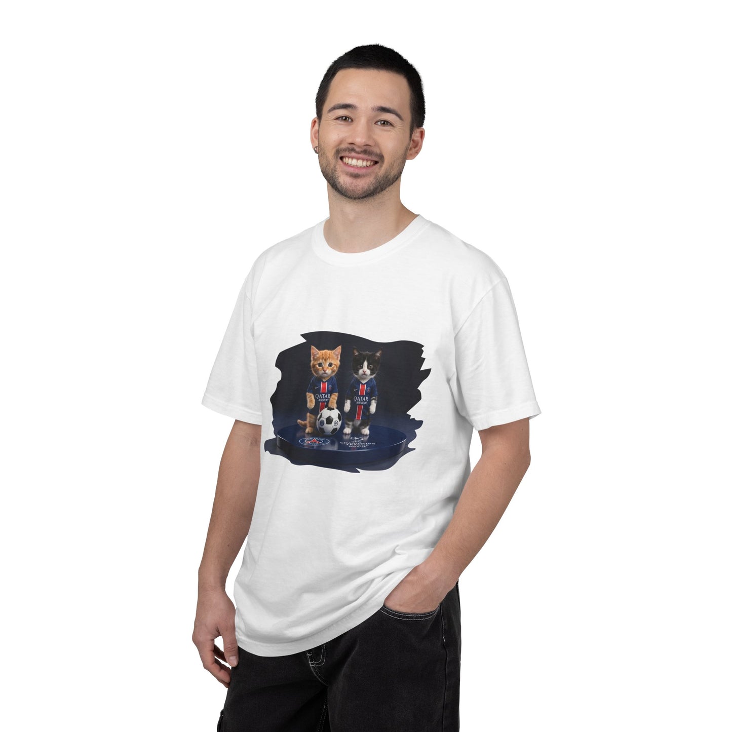 Cat Soccer Players T‑Shirt — Cute Kitten Football Graphic Tee