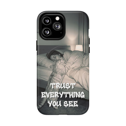 Phone Case ‘Trust Everything You See’ Surreal Sleep Graphic Tough Magnetic Case