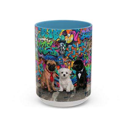 Graffiti Pets Coffee Mug — Colorful Street Art Dog & Cat Accent Mug (11/15oz)