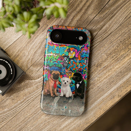 Puppy Squad Graffiti Phone Case — Impact-Resistant Protective Case