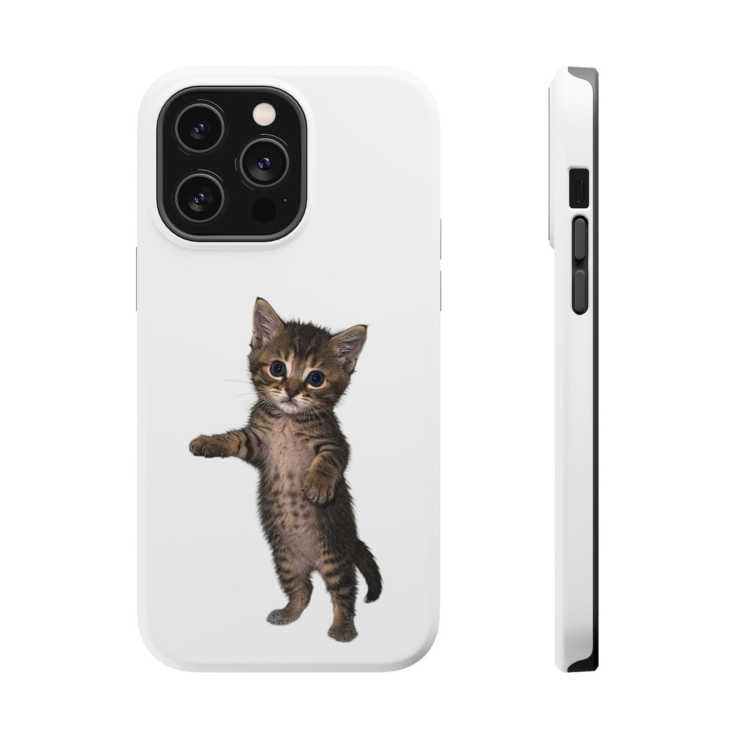 Cute Standing Kitten Magnetic Phone Case