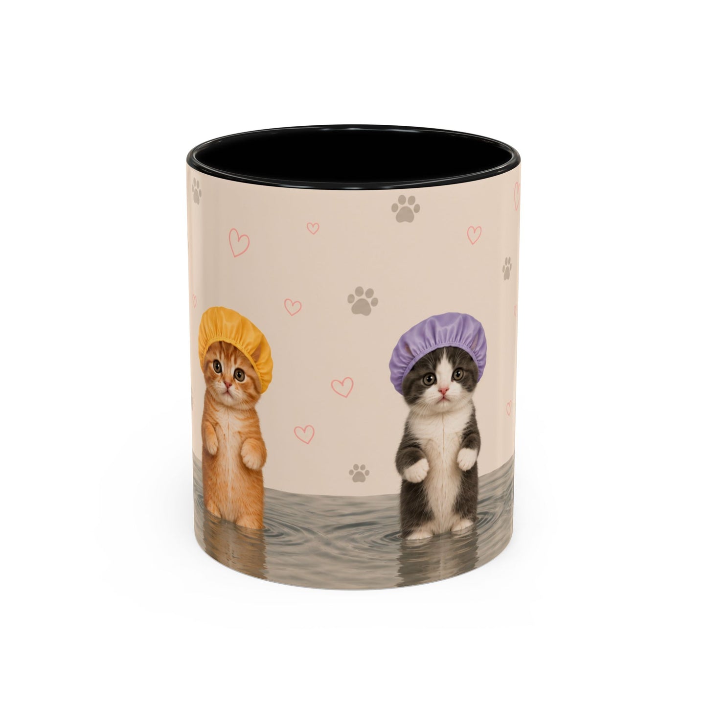 Cute Kittens in Shower Caps Accent Coffee Mug – 11/15oz