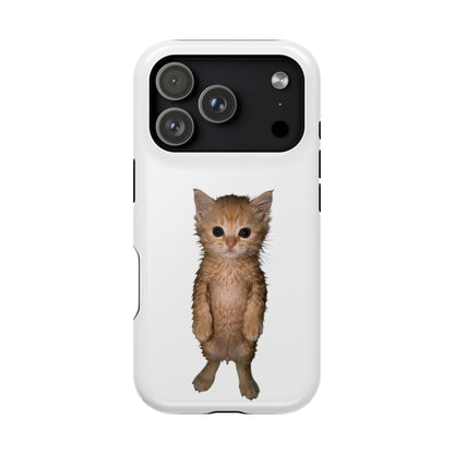 Cute Standing Kitten Magnetic Impact-Resistant Phone Case