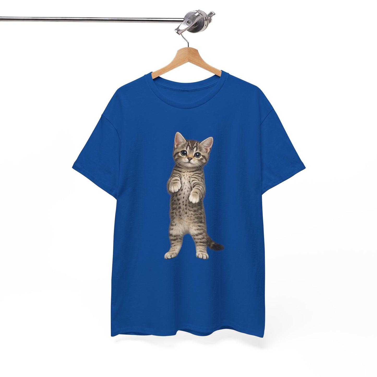 Standing Tabby Kitten T-Shirt — Cute Cat Graphic Tee for Cat Lovers