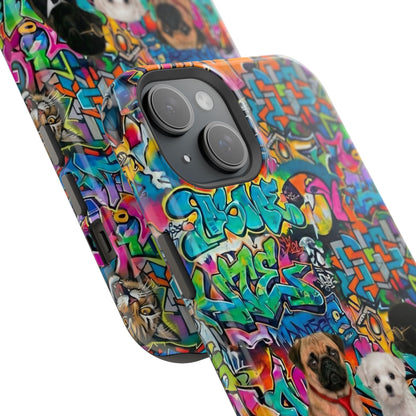 Puppy Squad Graffiti Phone Case — Impact-Resistant Protective Case