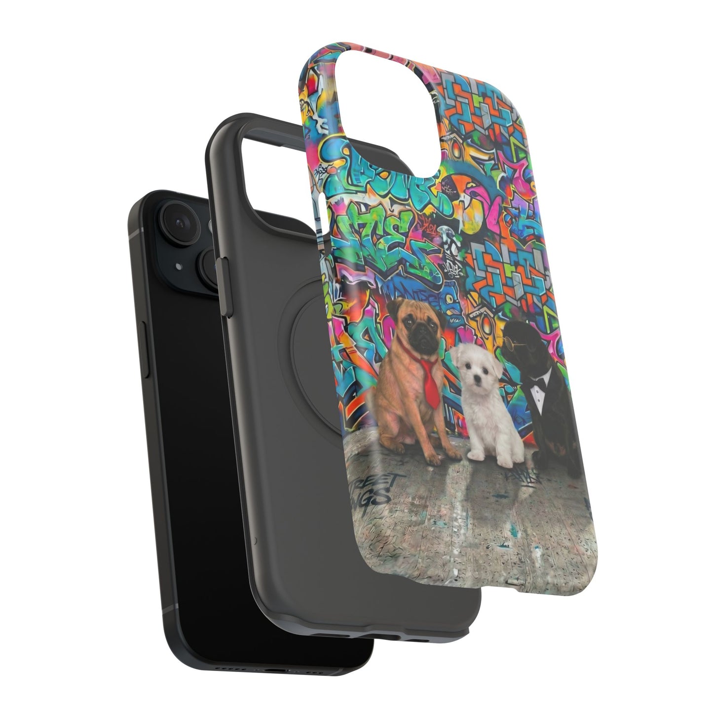Puppy Squad Graffiti Phone Case — Impact-Resistant Protective Case