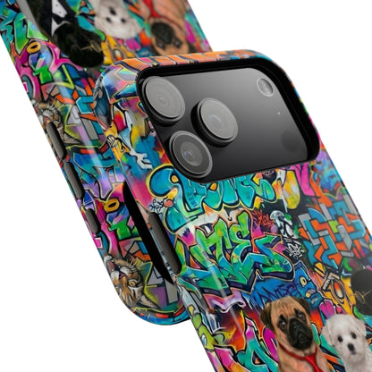 Puppy Squad Graffiti Phone Case — Impact-Resistant Protective Case