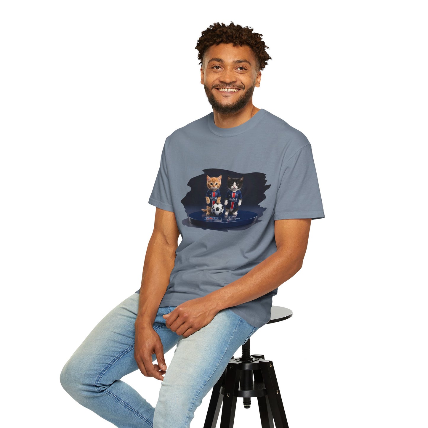 Cat Soccer Players T‑Shirt — Cute Kitten Football Graphic Tee