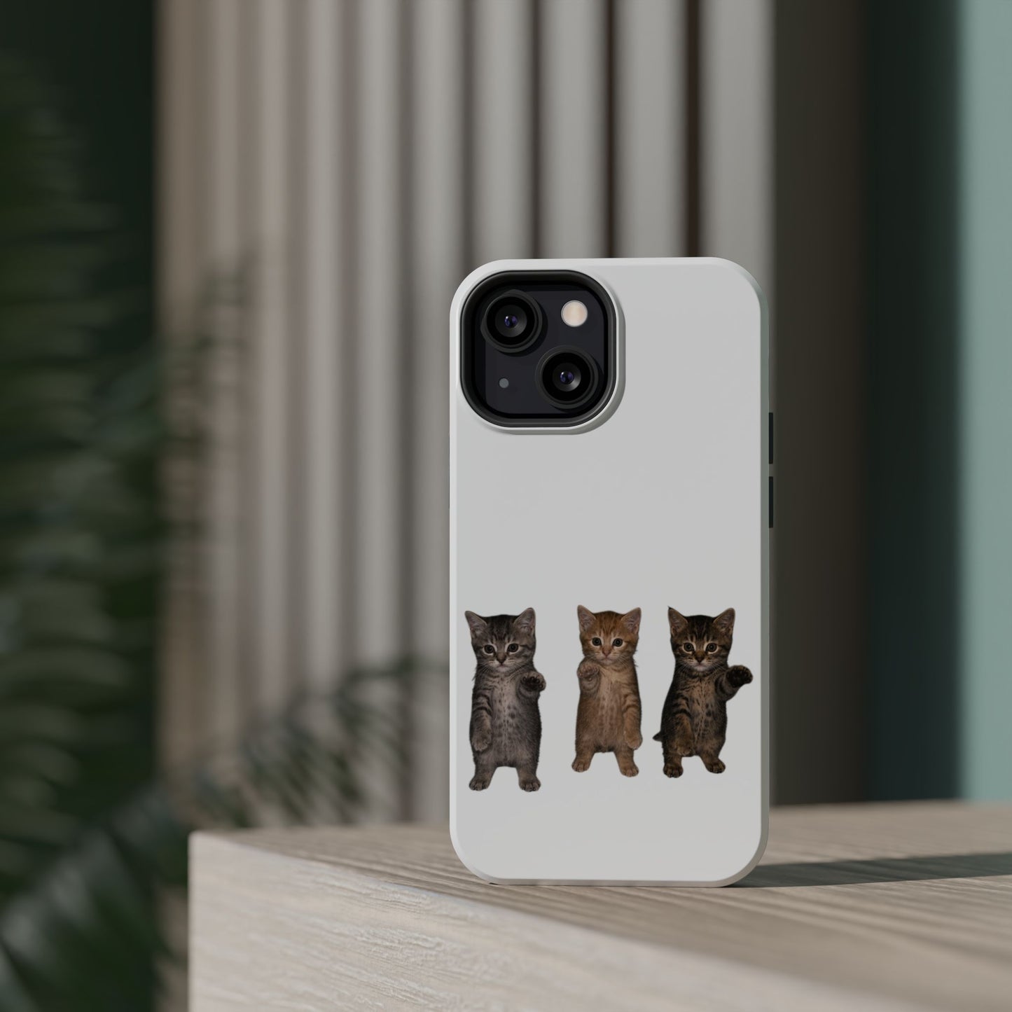 Cute Standing Trio Kittens Dancing Magnetic Impact-Resistant Phone Case
