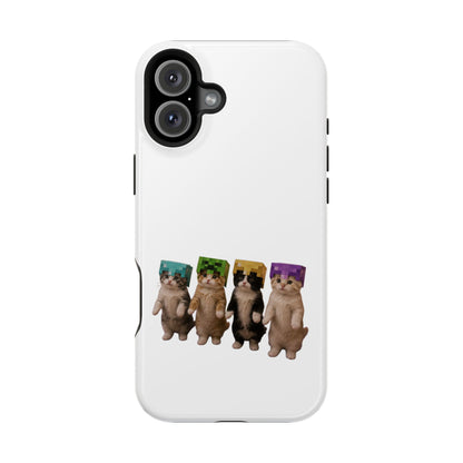 Dancing Kittens Minecraft Helmet Magnetic Impact-Resistant Phone Case