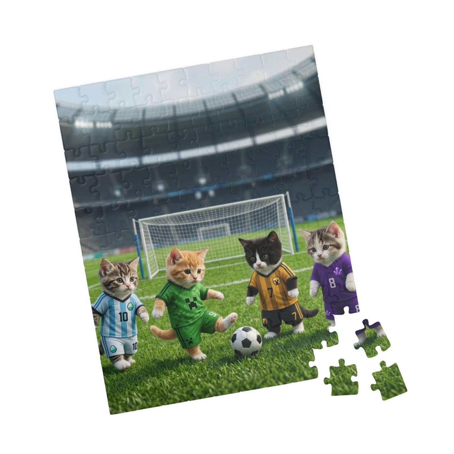 Soccer Kittens Jigsaw Puzzle — Cute Cats Playing Soccer (110–1014 pcs)