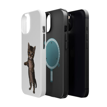 Cute Standing Kitten Magnetic Phone Case