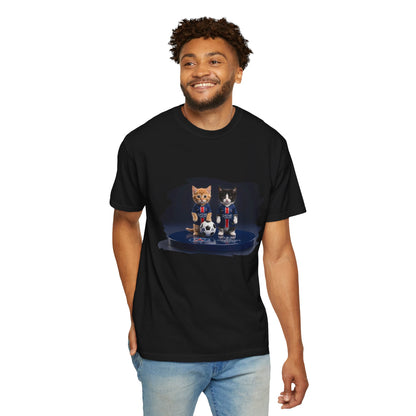 Cat Soccer Players T‑Shirt — Cute Kitten Football Graphic Tee
