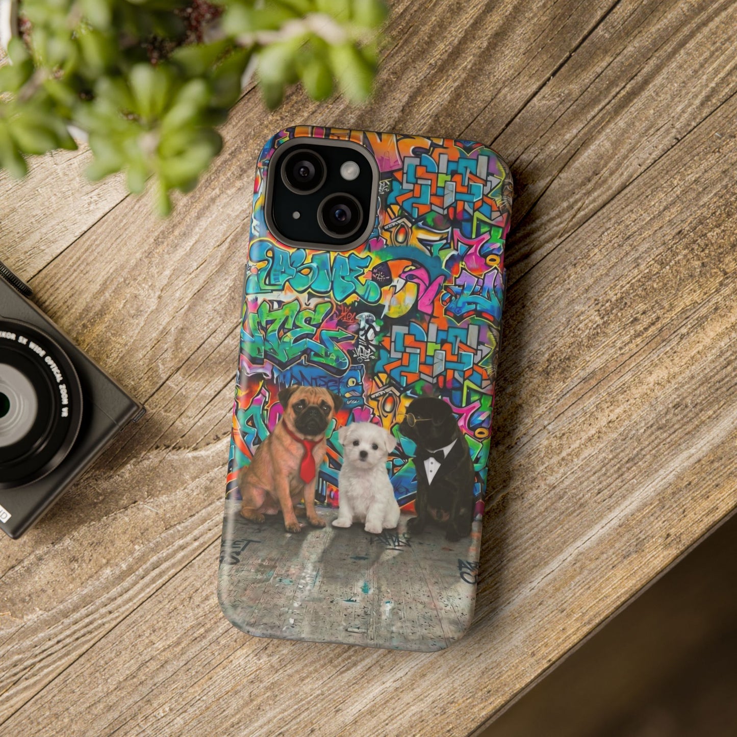Puppy Squad Graffiti Phone Case — Impact-Resistant Protective Case