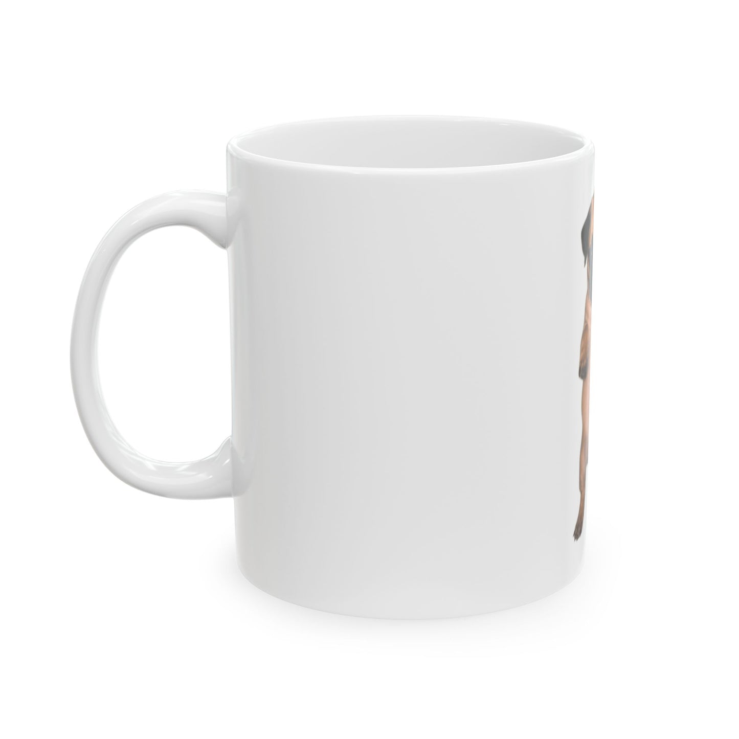 Cute Dog Pug Standing Ceramic Mug (11oz/15oz)