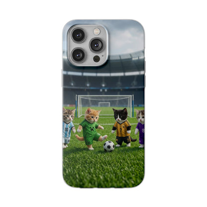 Cute Soccer Cats Phone Case — Kawaii Football Kit iPhone Cover