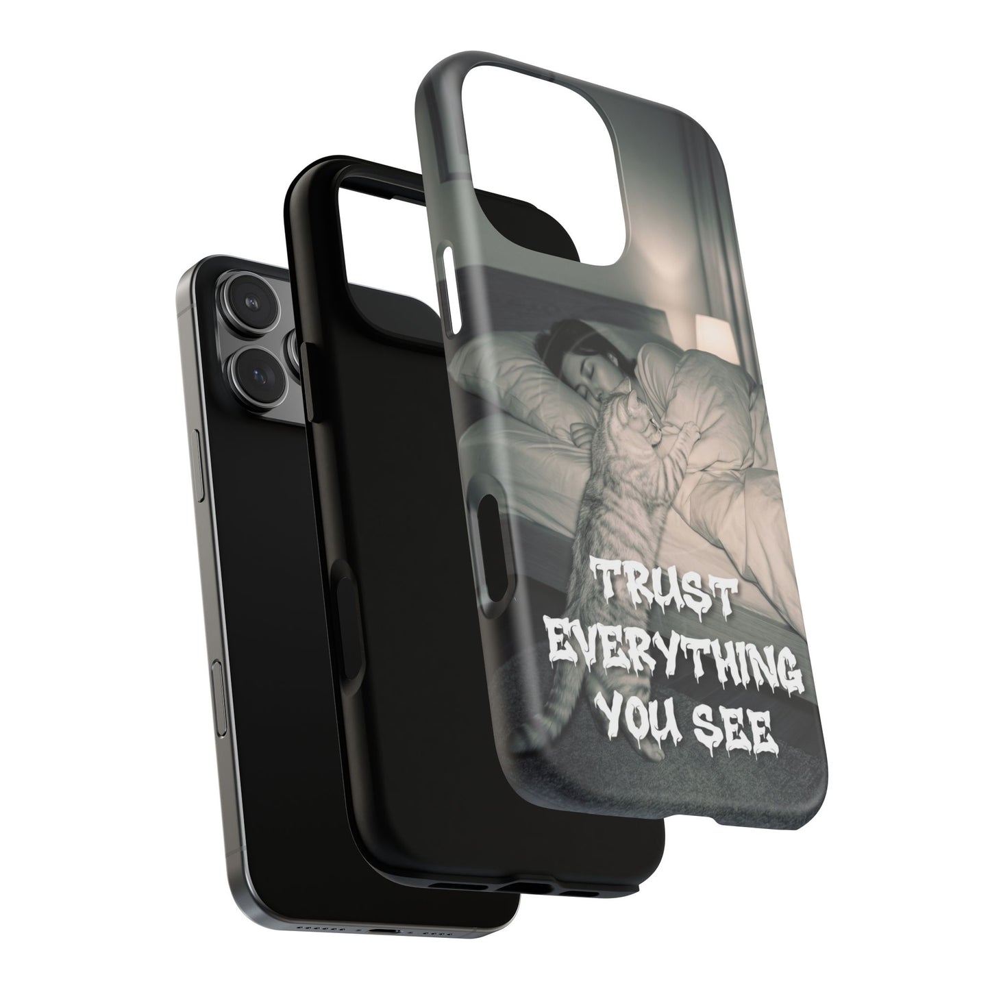 Phone Case ‘Trust Everything You See’ Surreal Sleep Graphic Tough Magnetic Case