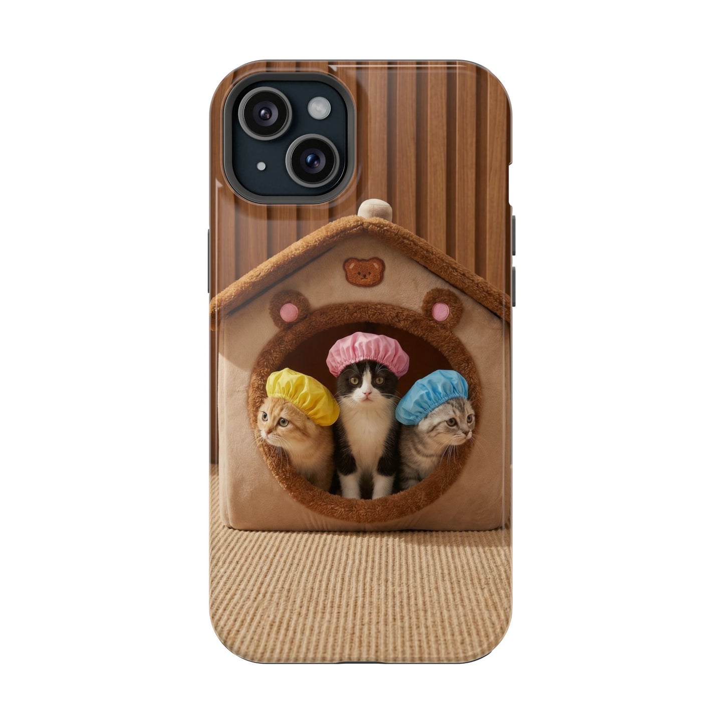 Cute Kittens in Cozy House Phone Case — Magnetic Impact-Resistant Case
