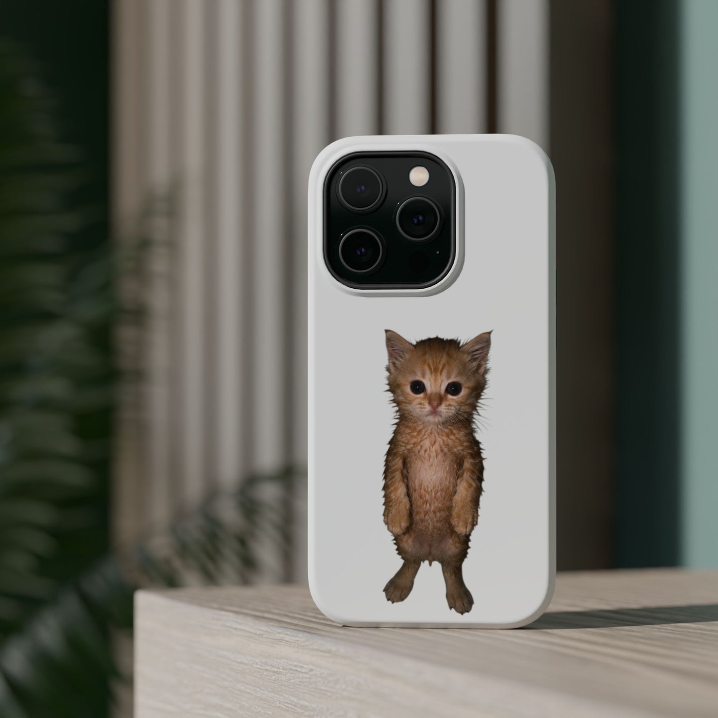 Cute Standing Kitten Magnetic Impact-Resistant Phone Case