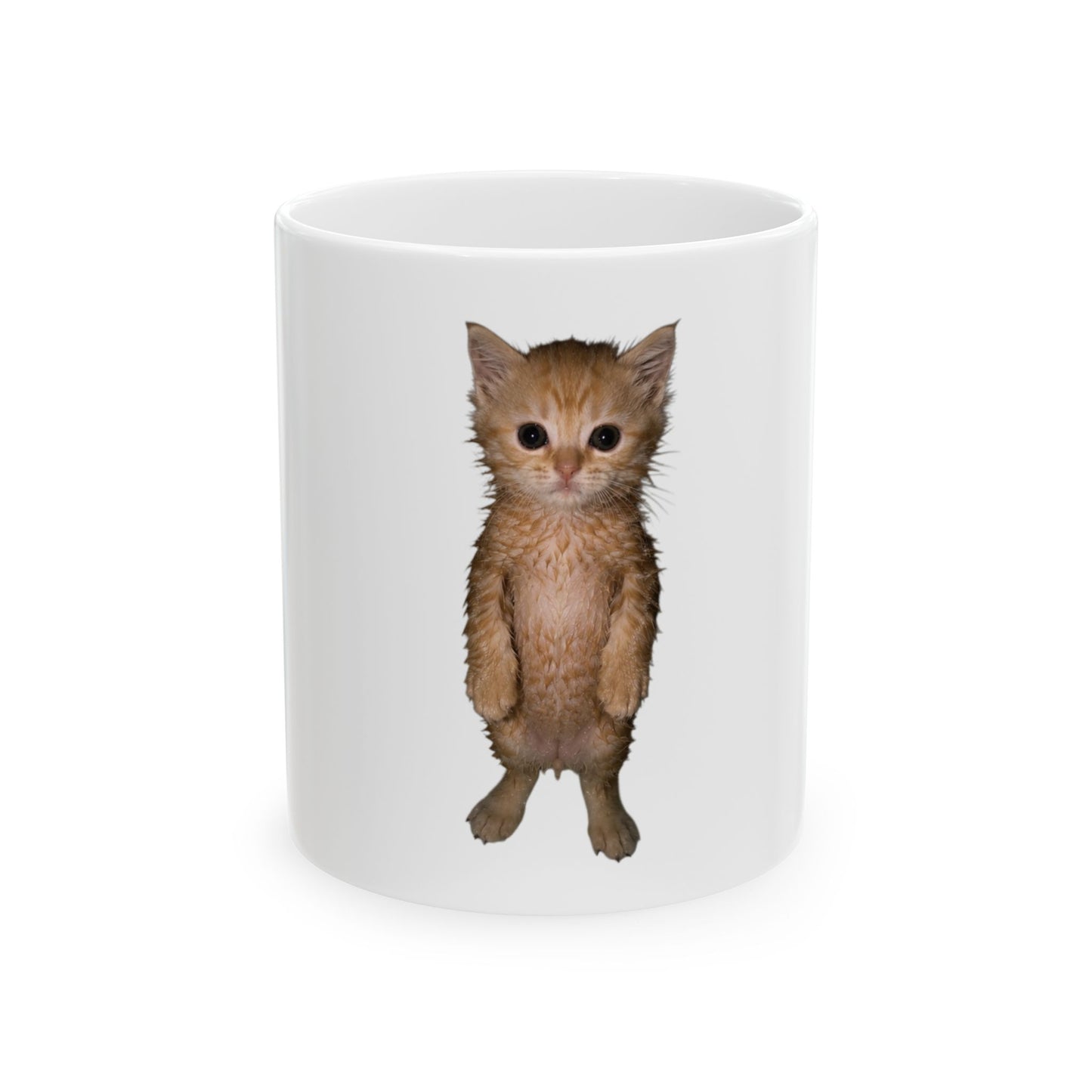 Cute Standing Kitten Ceramic Mug  (11oz/15oz)
