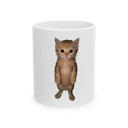 Cute Standing Kitten Ceramic Mug  (11oz/15oz)