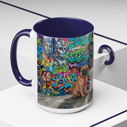 Graffiti Pets Coffee Mug — Colorful Street Art Dog & Cat Accent Mug (11/15oz)
