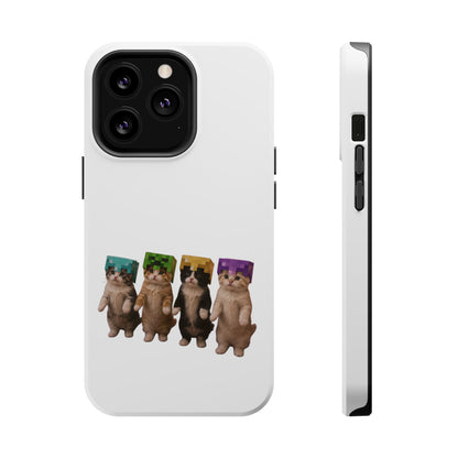 Dancing Kittens Minecraft Helmet Magnetic Impact-Resistant Phone Case