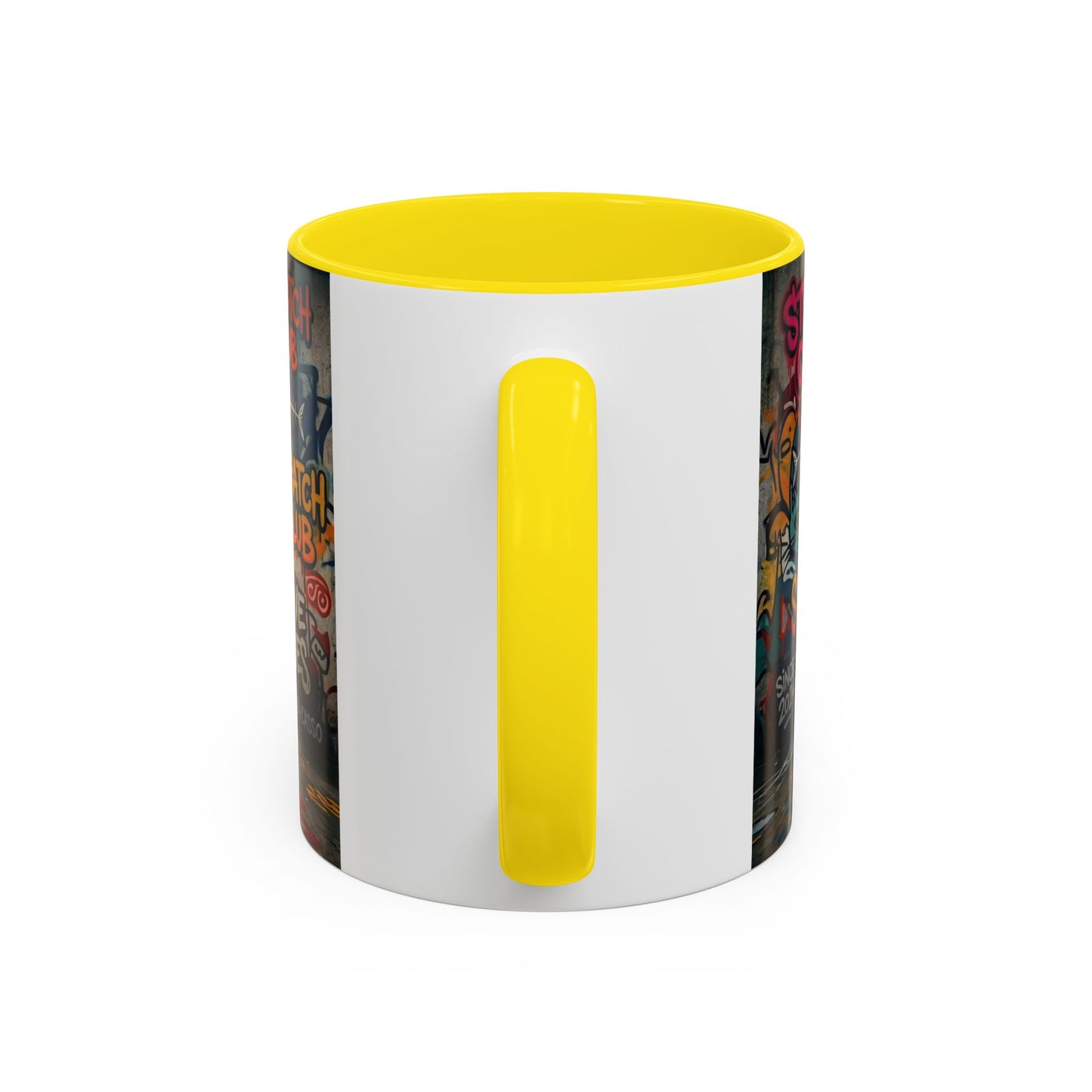 Graffiti Meow Squad Accent Coffee Mug — Cute Kittens ‘Purr-ject’ Street Art Design (11/15oz)