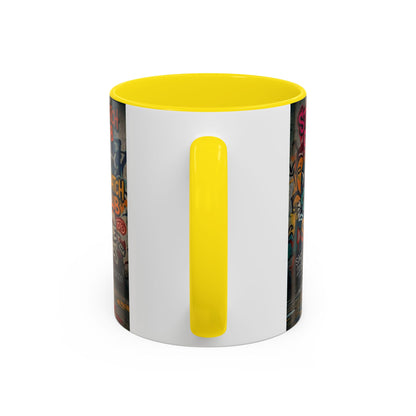 Graffiti Meow Squad Accent Coffee Mug — Cute Kittens ‘Purr-ject’ Street Art Design (11/15oz)