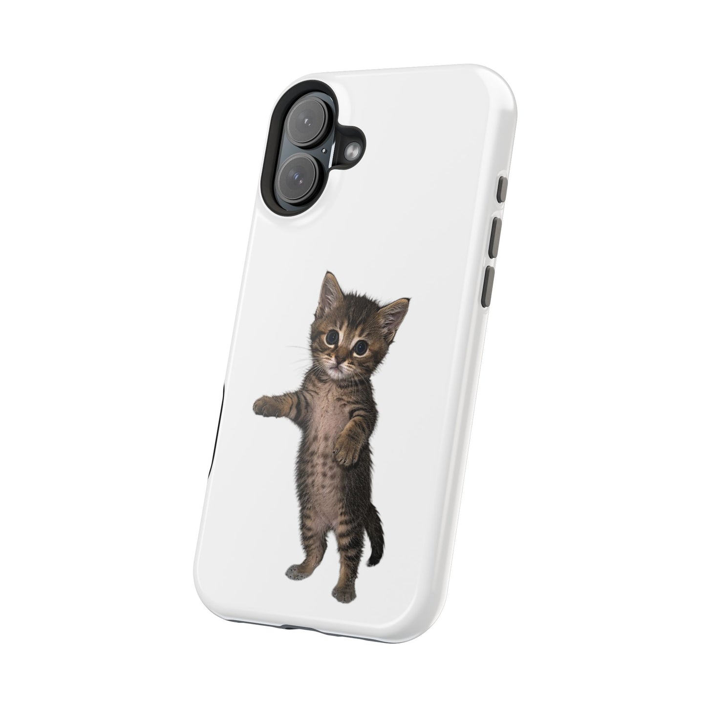 Cute Standing Kitten Magnetic Phone Case
