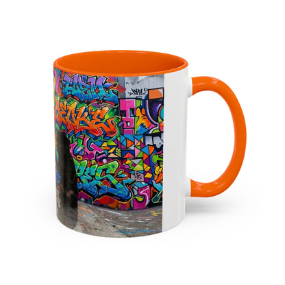 Graffiti Pug Coffee Mug — Colorful Street Art Accent Mug (11/15oz)