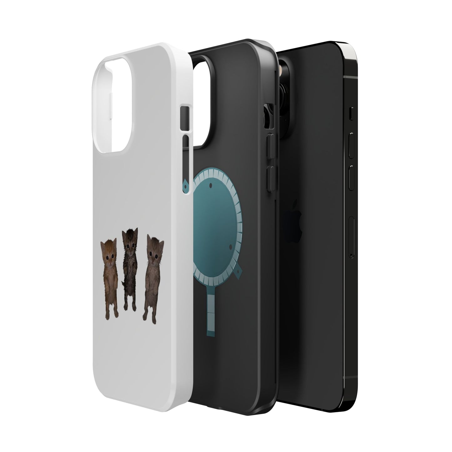 Cute Standing Kittens Magnetic Impact-Resistant Phone Case