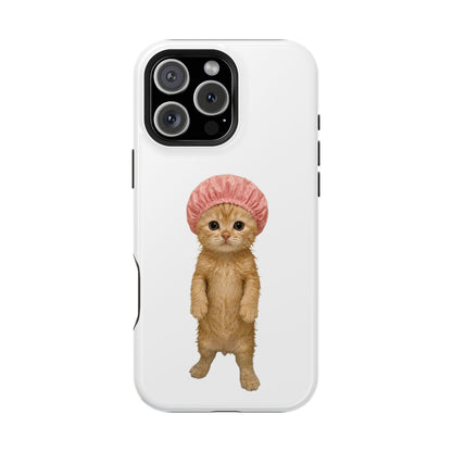 Cute Kitten in Shower Cap Magnetic Impact-Resistant Phone Case