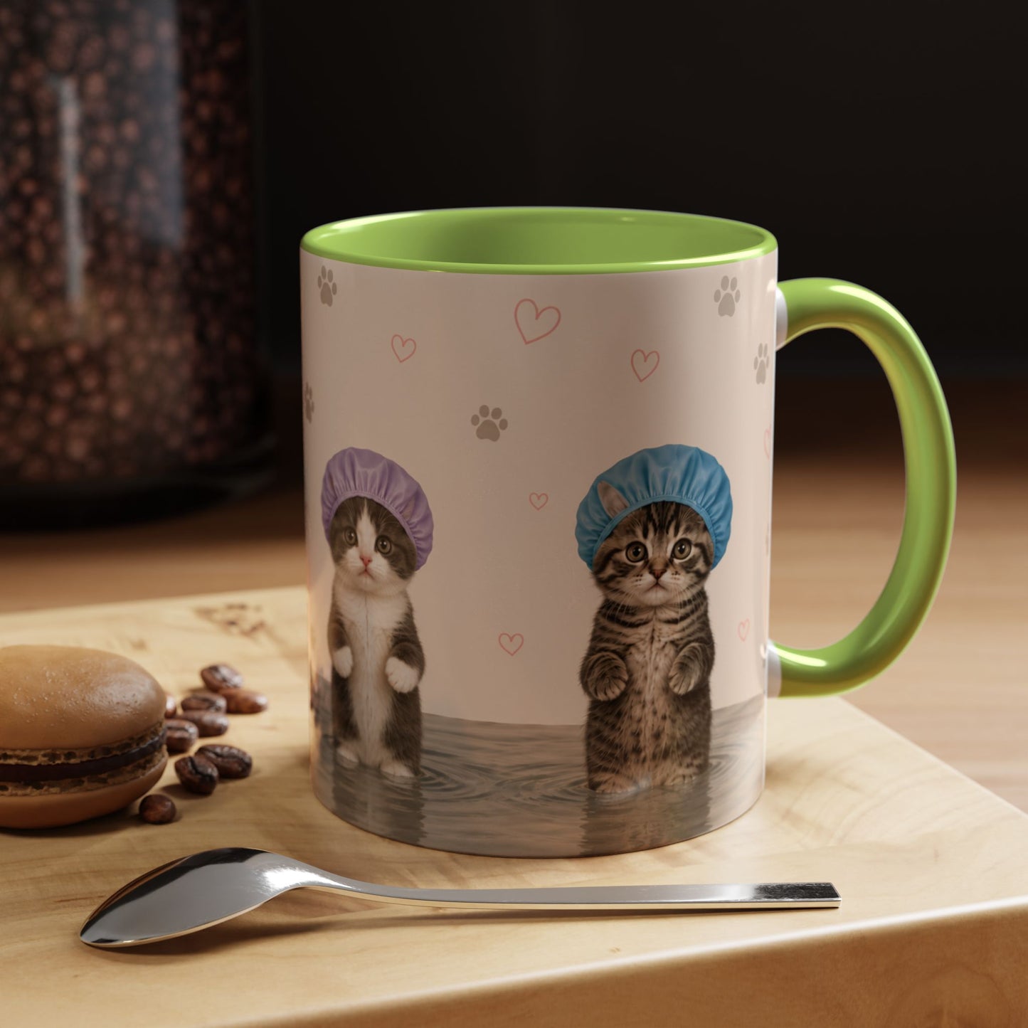Cute Kittens in Shower Caps Accent Coffee Mug – 11/15oz