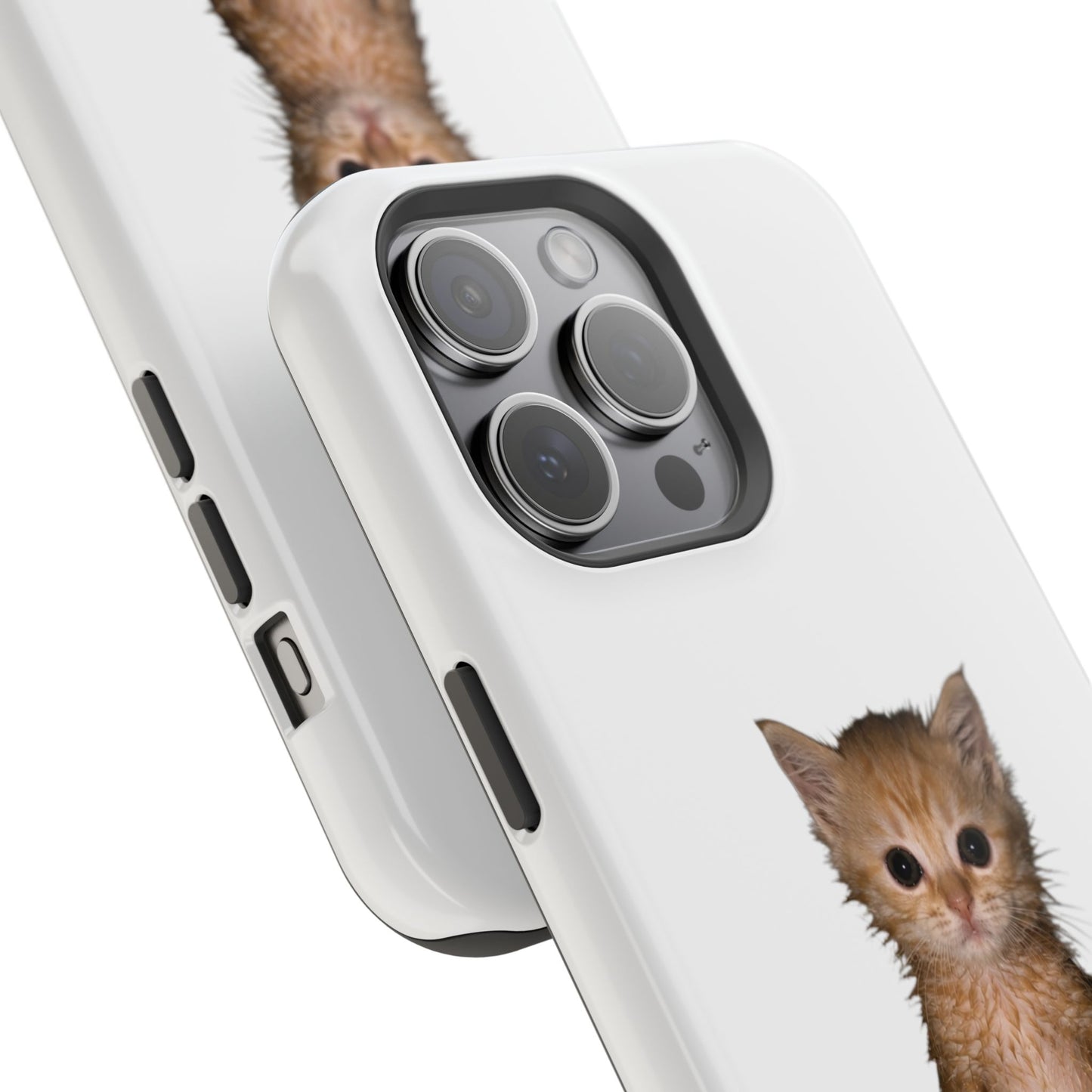 Cute Standing Kitten Magnetic Impact-Resistant Phone Case